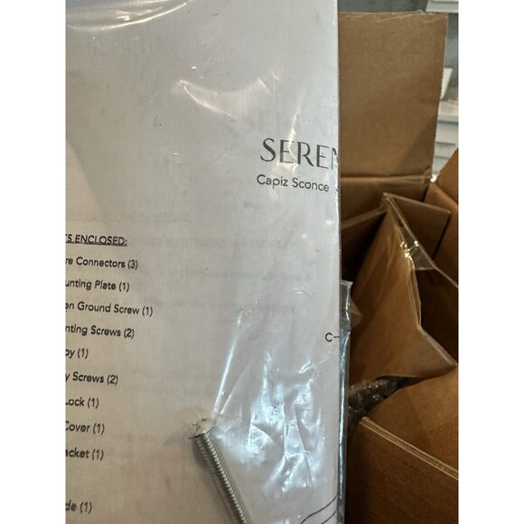 Serena & Lily Capiz Wall Sconce-Brass Gold - Picture 5 of 5